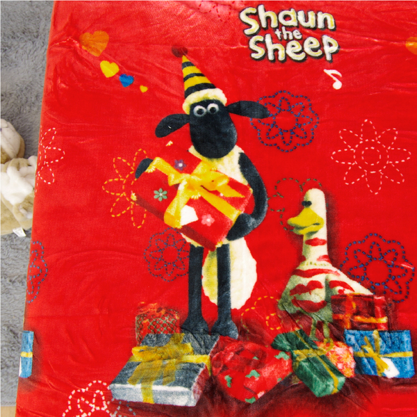 專櫃精品 - 法蘭絨毯五色 [Shaun the sheep 笑笑羊系列] 輕柔 舒適 台灣製 product thumbnail 5