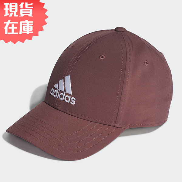 【現貨】ADIDAS 帽子 老帽 休閒 訓練 抗紫外線 可調式 三線 酒紅【運動世界】HD7241