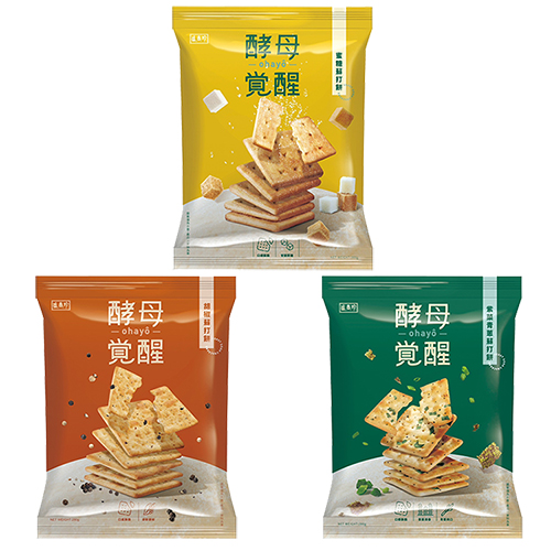 盛香珍酵母覺醒蘇打餅系列(胡椒/紫菜青蔥/蜜糖)(280G/包)【愛買】 product thumbnail 2