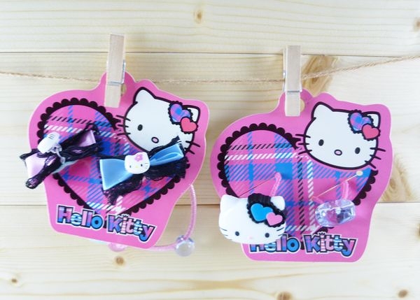 【震撼精品百貨】Hello Kitty 凱蒂貓~二入髮束 蝴蝶結/頭+藍心【共2款】