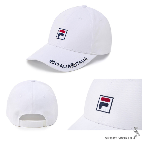 FILA 帽子 老帽 棒球帽 刺繡 純棉 台灣製 Logo/方標【運動世界】HTX-5000-BK/HTX-5000-KK/HTX-5100-BK/HTX-5100-WT product thumbnail 7