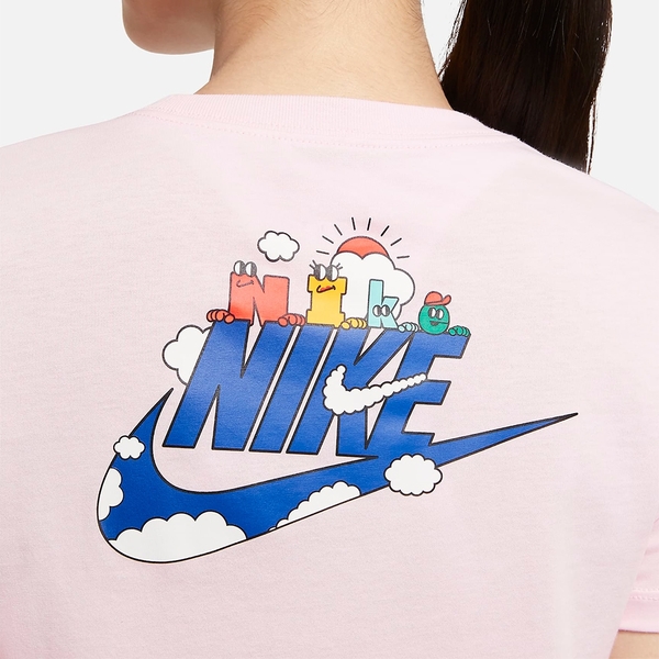 Nike Sportswear 女裝 短袖 休閒 純棉 卡通圖樣 雲朵 晴天 粉【運動世界】DJ6296-621 product thumbnail 6