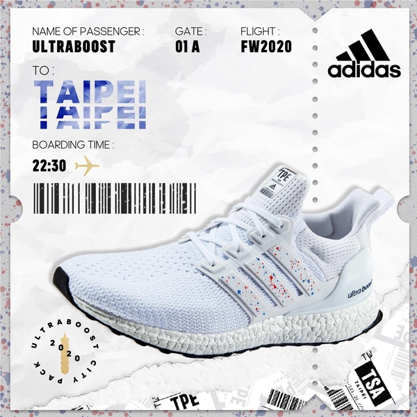 ADIDAS ULTRABOOST DNA 男鞋 女鞋 城市系列 台北款 慢跑 襪套 Boost中底 馬牌大底 白【運動世界】FZ4862 product thumbnail 3