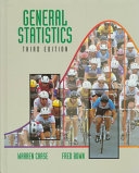 二手書博民逛書店 《General Statistics》 R2Y ISBN:0471055840│John Wiley & Sons Incorporated