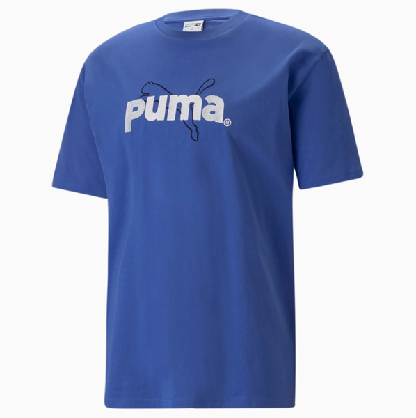 PUMA 流行系列 P.TEMA 短袖T恤 寶藍 白 刺繡 男 53825692 product thumbnail 6