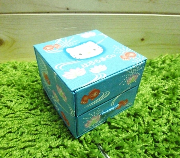 【震撼精品百貨】Hello Kitty 凱蒂貓~便條紙附整理盒-藍色【共1款】