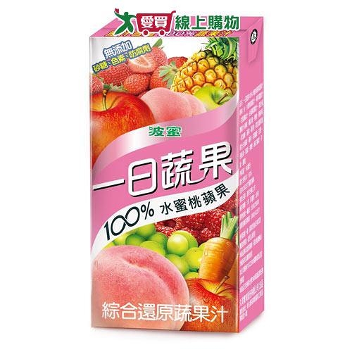 M-波蜜100%水蜜桃蘋果蔬果160ml*6【愛買】