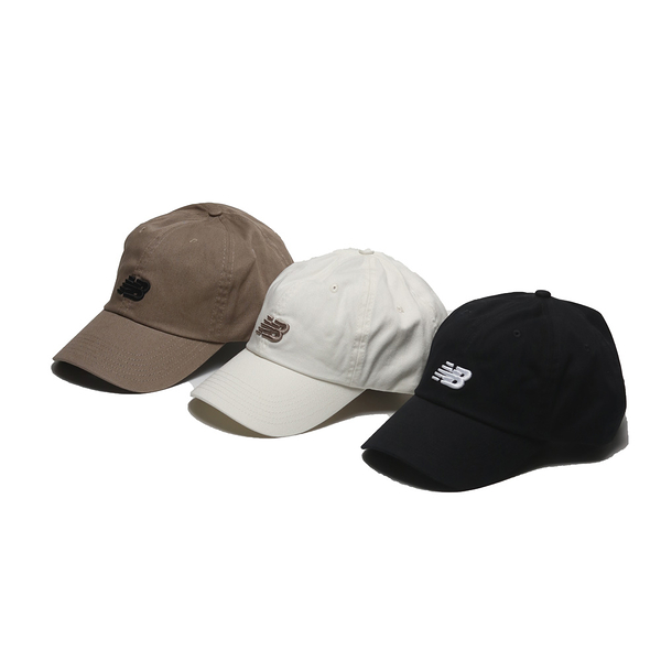 NEW BALANCE 老帽 黑色/米白/沙色 經典LOGO 刺繡 棒球帽 LAH91014-