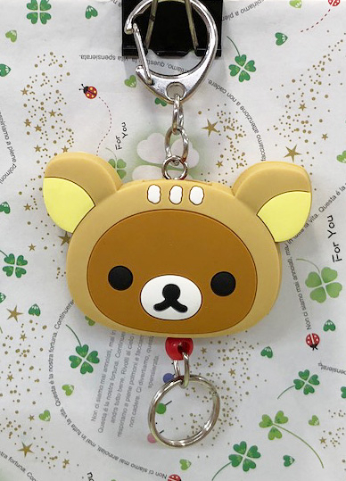 【震撼精品百貨】Rilakkuma San-X 拉拉熊懶懶熊~造型伸縮拉扣/鑰匙圈-貓裝扮#18908