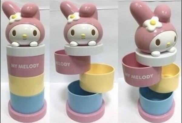 【震撼精品百貨】My Melody 美樂蒂~台灣授權SANRIO三麗鷗 美樂蒂三層旋轉收納盒*00501