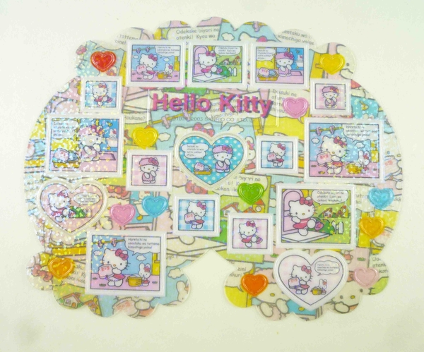 【震撼精品百貨】Hello Kitty 凱蒂貓~KITTY貼紙-閃亮漫畫