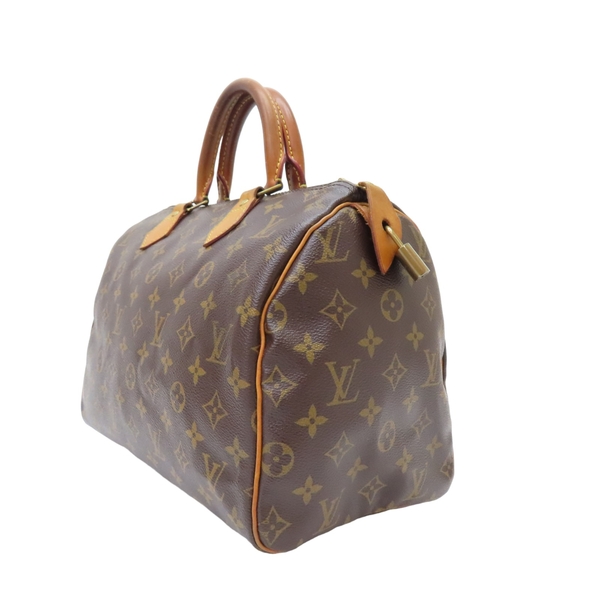 【二手名牌BRAND OFF】LOUIS VUITTON LV 路易威登 棕色 原花 PVC塗層帆布 Speedy 30 手提包 M41526 product thumbnail 3