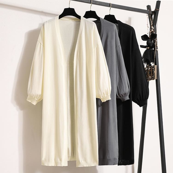 針織外套 防曬衣 實拍從一白色慵懶風針織開衫春秋新款女設計感小眾高級感外套T619-A艾依坊