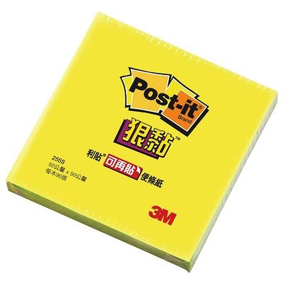 3M Post-it 利貼 狠黏可再貼便條紙-255S 黃