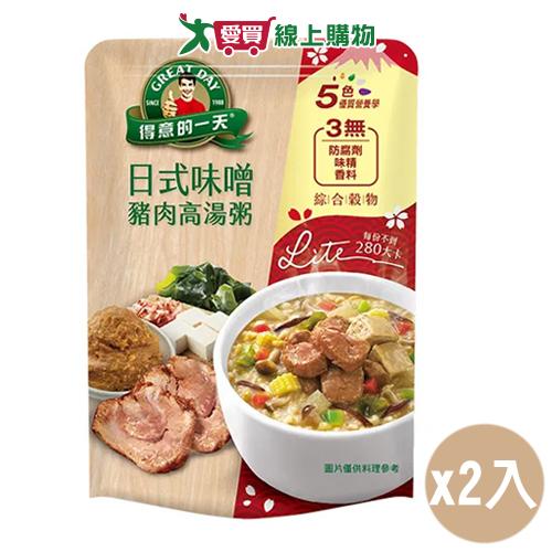 得意的一天日式味噌豬肉高湯粥(350G)【兩入組】【愛買】