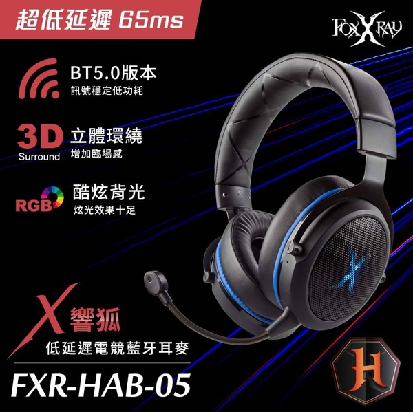 FOXXRAY X響狐 FXR-HAB-05低延遲電競藍牙耳麥 product thumbnail 3
