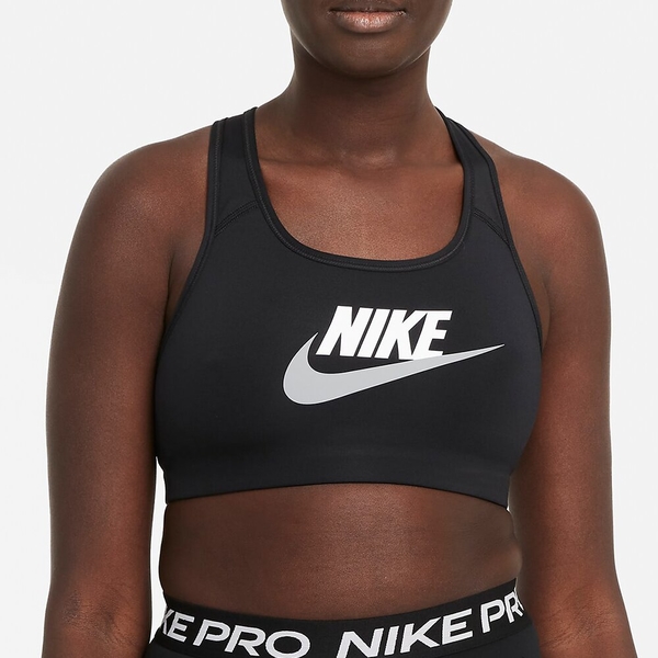 【現貨】Nike Dri-FIT Swoosh 女裝 運動內衣 訓練 中度支撐 可拆襯墊 黑【運動世界】DM0580-010 product thumbnail 2