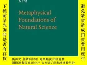 二手書博民逛書店Metaphysical罕見Foundations Of Natural ScienceY255562 Imm