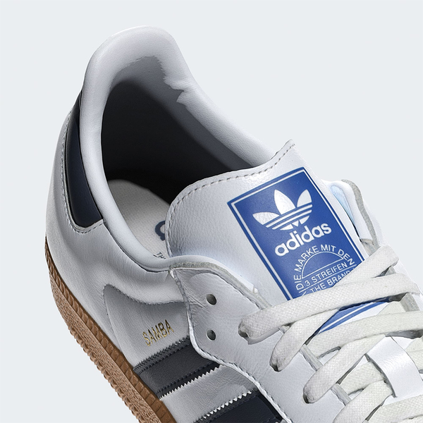 Adidas Samba OG 男鞋 女鞋 休閒鞋 皮革 焦糖底 德訓鞋 白藍【運動世界】IF3814 product thumbnail 8