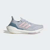 Adidas Ultraboost 21 W [FY0395] 女鞋 慢跑鞋 運動休閒 輕量 支撐 緩衝 彈力 藍 粉紅