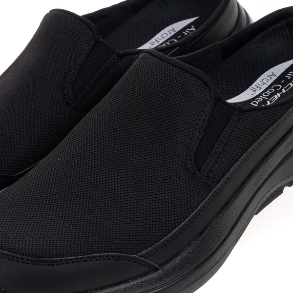 Skechers Go Walk Arch Fit-Leverage 懶人鞋 休閒鞋 男 黑 透氣 支撐 穆勒鞋 216253BBK product thumbnail 6