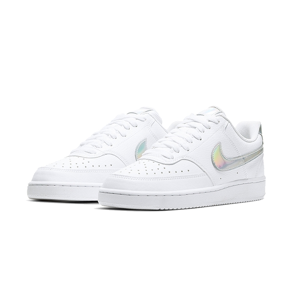 Nike 女 Court Vision Low 皮革 休閒鞋 穿搭 運動 小白鞋 白銀 CW5596-100