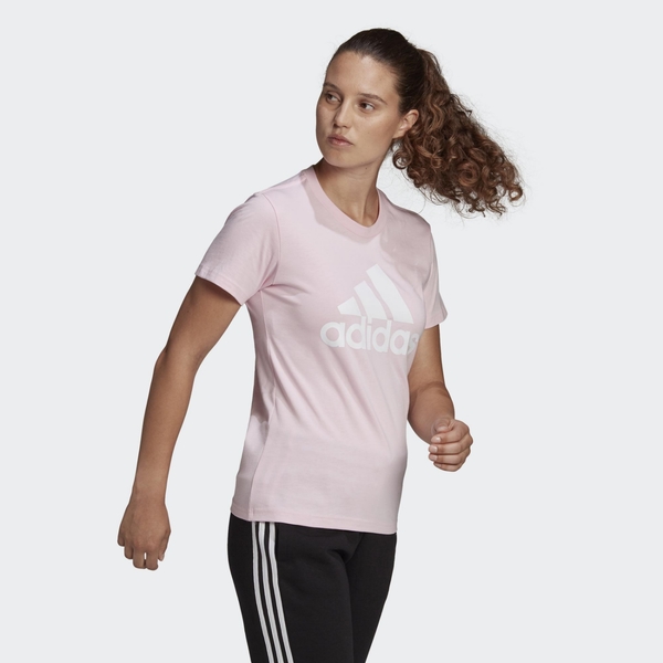 Adidas ESSENTIALS 女款粉色休閒短袖上衣 GL0726 product thumbnail 2