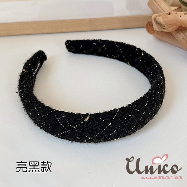 UNICO 復古法式小香風寬邊海綿髮箍 product thumbnail 8