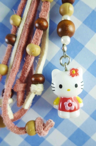 【震撼精品百貨】Hello Kitty 凱蒂貓~限定版手機吊飾-民族風紅