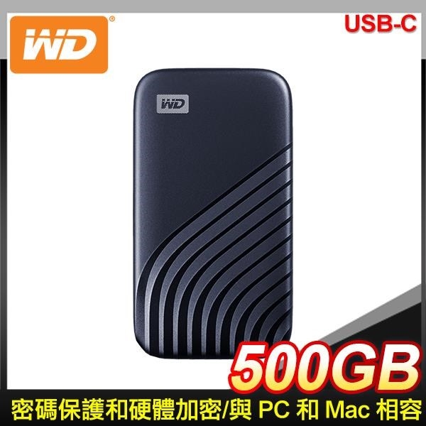 【南紡購物中心】WD 威騰 My Passport SSD 500GB USB 3.2 外接SSD《藍》(WDBAGF5000ABL)