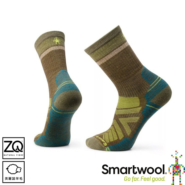 【SmartWool 美國 機能戶外全輕量減震中長襪-Winding Trail《軍風橄綠》】SW001896/登山/旅行/抗臭