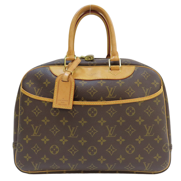 【二手名牌BRAND OFF】LOUIS VUITTON LV 路易威登 棕色 原花帆布 Deauville GM 手提包 金扣 M47270