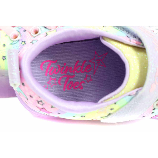SKECHERS Twinkle Toes 休閒布鞋 電燈鞋 童鞋 魔鬼氈 紫/粉紅 314783LLVMT no694 product thumbnail 7