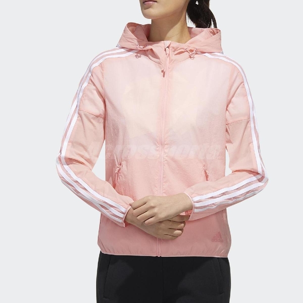 adidas 外套 Windbreaker 3S Jacket 粉紅 白 女款 風衣 運動 訓練 【ACS】 FT2883