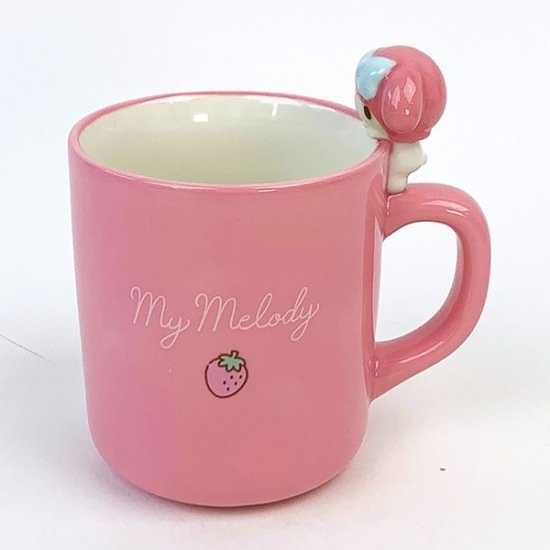 【震撼精品百貨】My Melody 美樂蒂~日本三麗鷗Sanrio 美樂蒂陶瓷馬克杯260ml-杯緣趴趴*27390