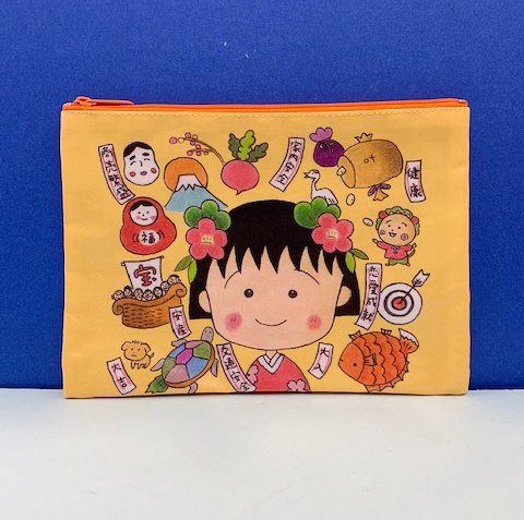 【震撼精品百貨】CHIBI MARUKO CHAN_櫻桃小丸子~防水化妝包/扁平袋-祈福#57651