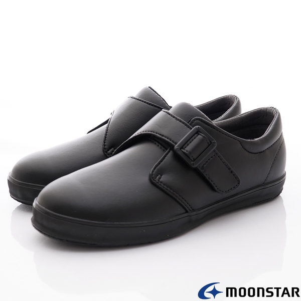日本Moonstar機能童鞋 日製學生皮鞋-22246黑(中小童段)