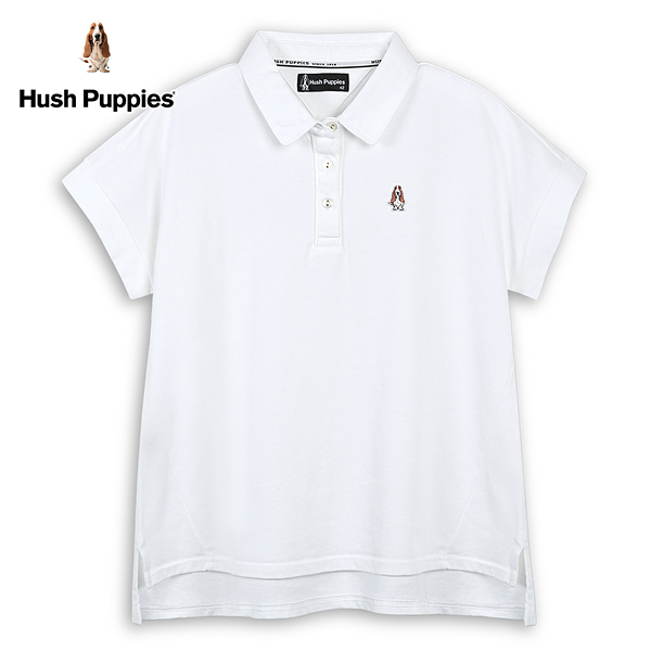 Hush Puppies 上衣 女裝休閒Polo領寬版連袖上衣