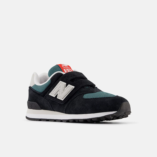 NEW BALANCE NB 574 童鞋 運動 休閒鞋 中童 黑綠 男女童 運動 魔鬼氈 PV574MGH