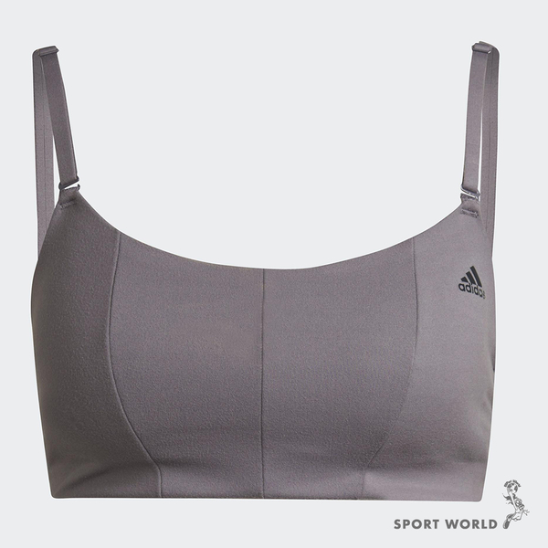 Adidas 女 運動內衣 瑜珈 細肩帶 低度支撐 紫 HL6108