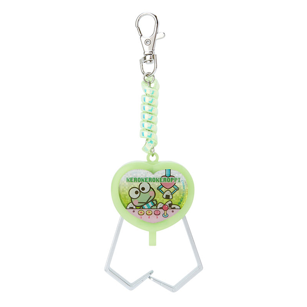 小禮堂 大眼蛙 夾子造型塑膠鑰匙圈 玩具鑰匙圈 玩具吊飾 (綠 遊戲街) 4550337-842089