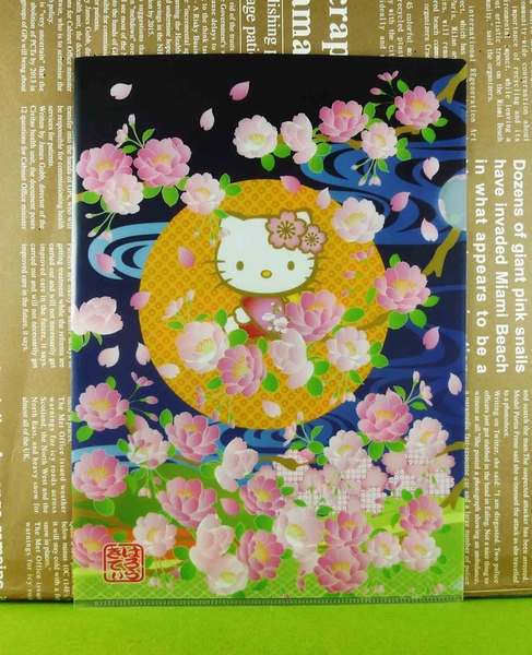 【震撼精品百貨】Hello Kitty 凱蒂貓~文件夾~桃花【共1款】