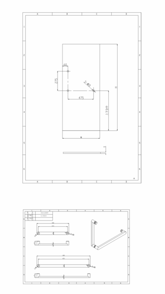 【麗室衛浴】不鏽鋼拉門把手配件 50cm雙把方扁管把手C049 product thumbnail 6