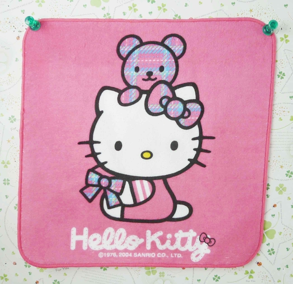 【震撼精品百貨】Hello Kitty 凱蒂貓~方巾-粉色-頭上做熊