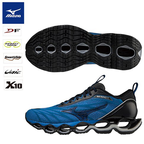 MIZUNO WAVE PROPHECY 11 男鞋 慢跑 U4ic中底 休閒 柔軟 藍黑【運動世界】J1GC220010 product thumbnail 3