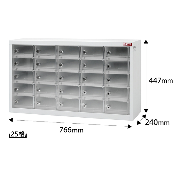 SHUTER 樹德 MCP-525 透明門片15格手機櫃