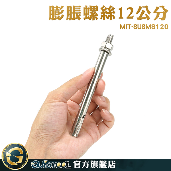 膨脹螺栓 不鏽鋼膨脹螺絲 內迫壁虎 MIT-SUSM8120 壁虎工具 膨脹螺絲安裝 魚篷施工 壁虎螺絲