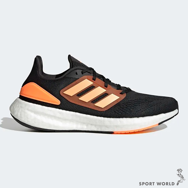 Adidas PUREBOOST 22 男鞋 慢跑 BOOST 避震 網布 透氣 黑橘【運動世界】HQ8586