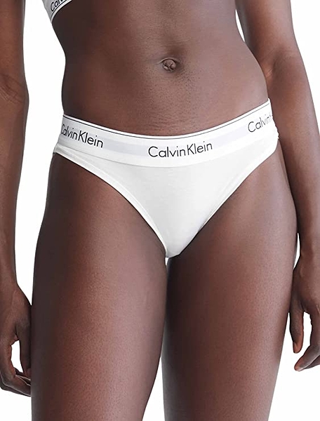 Calvin Klein 女棉彈力比基尼內褲(白色)