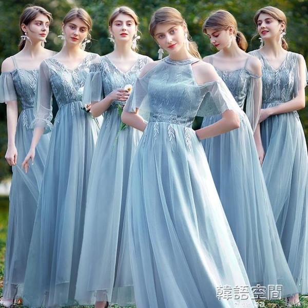 伴娘禮服女2023新款平時可穿姐妹團仙氣質高級感顯瘦小裙大碼冬季